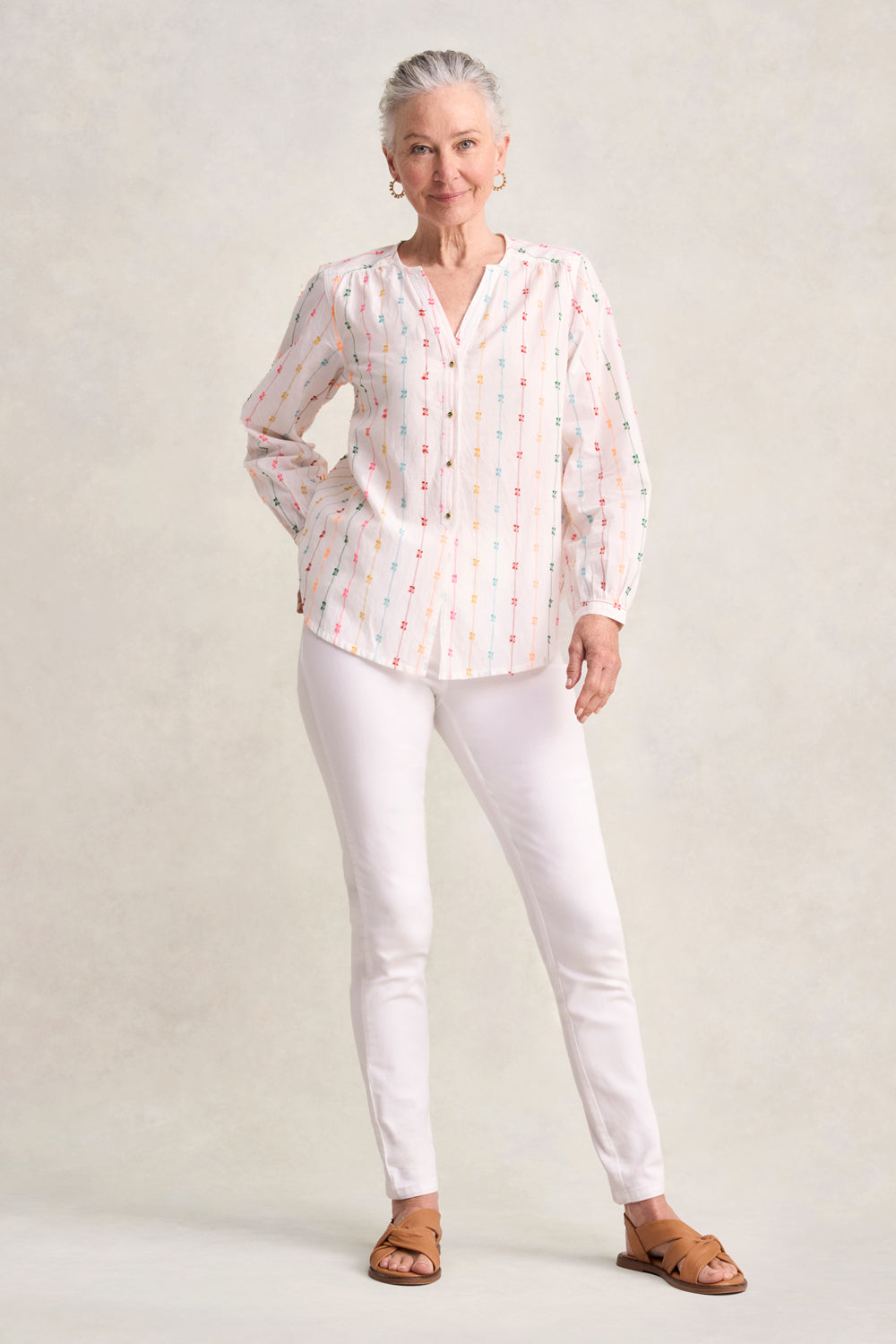 Clip Jacquard Cotton Shirt - Stripe Jacquard