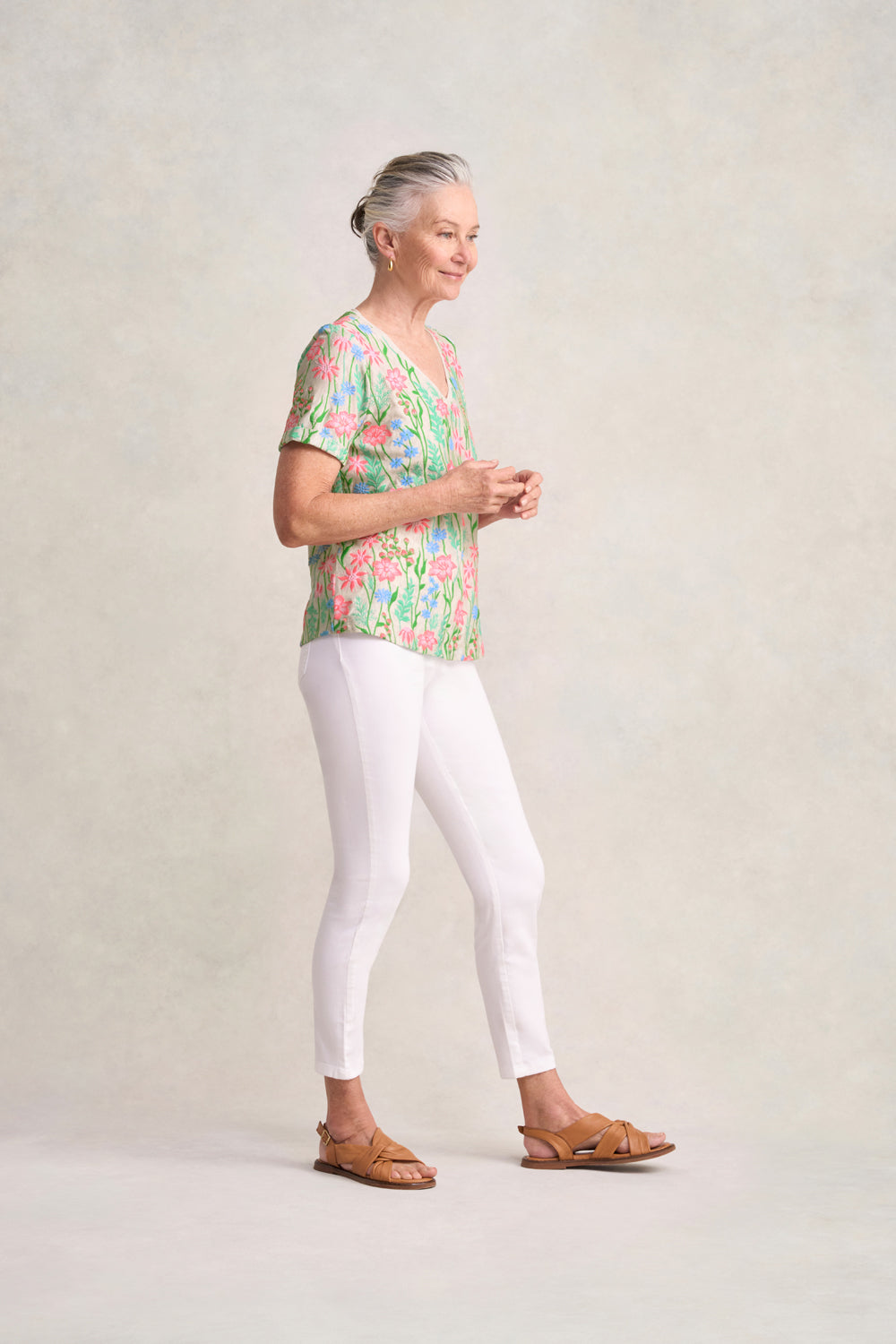 Embroidered T-Shirt - Floral Embroidery