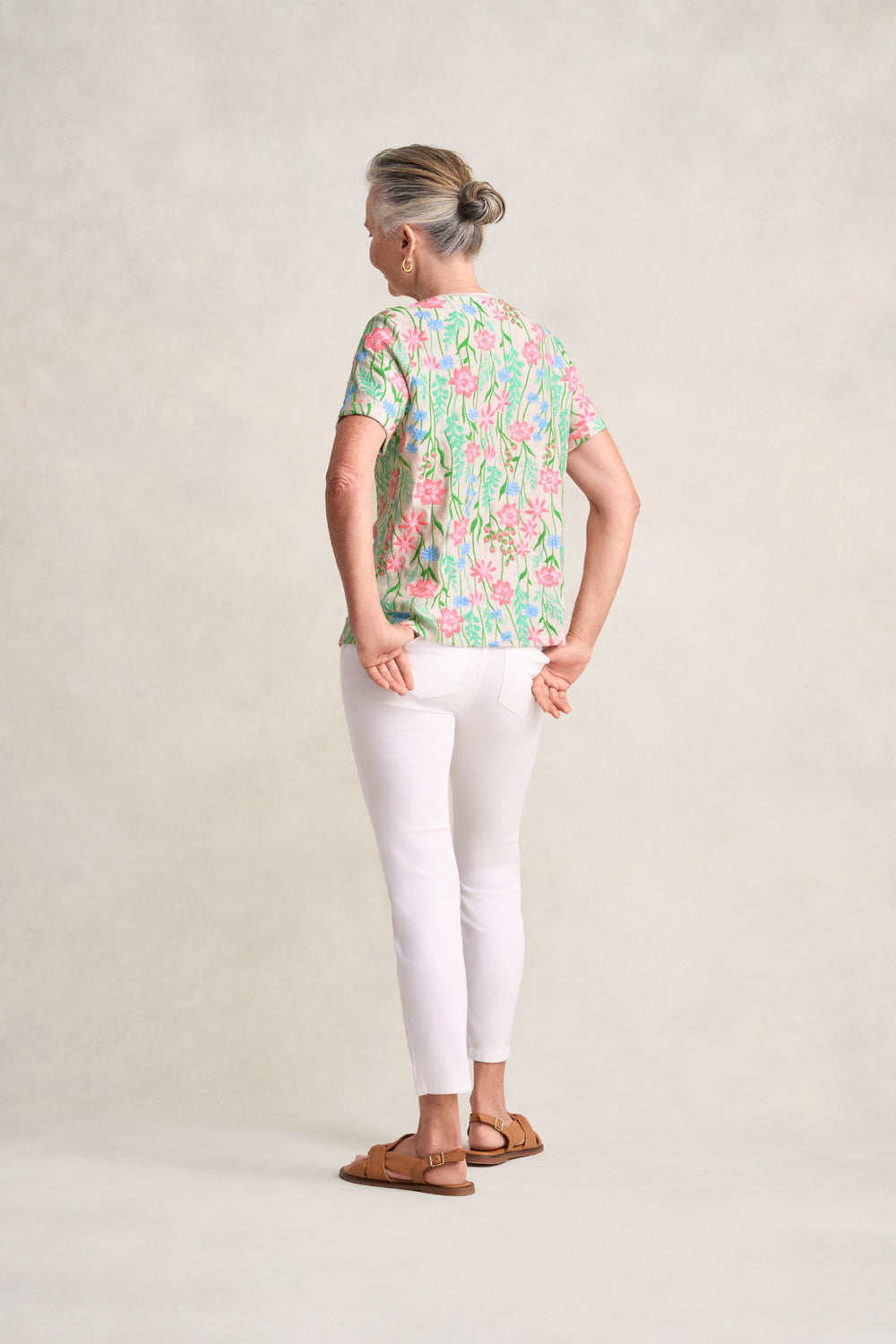 Embroidered T-Shirt - Floral Embroidery