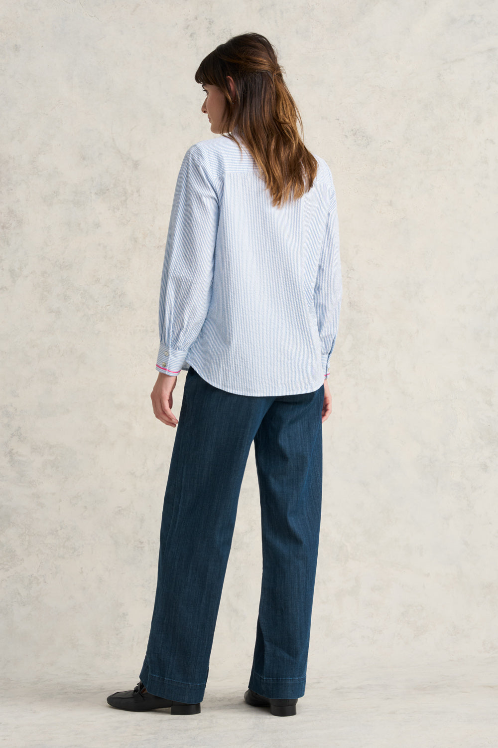 Cotton Seersucker Shirt - Jean