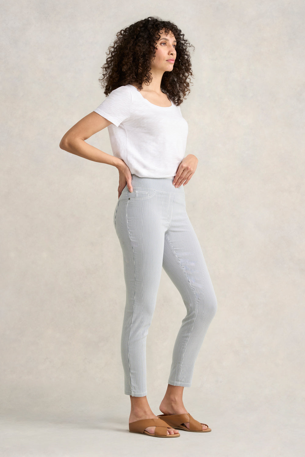 Bengajean® 7/8 Seersucker - Navy & White Stripe