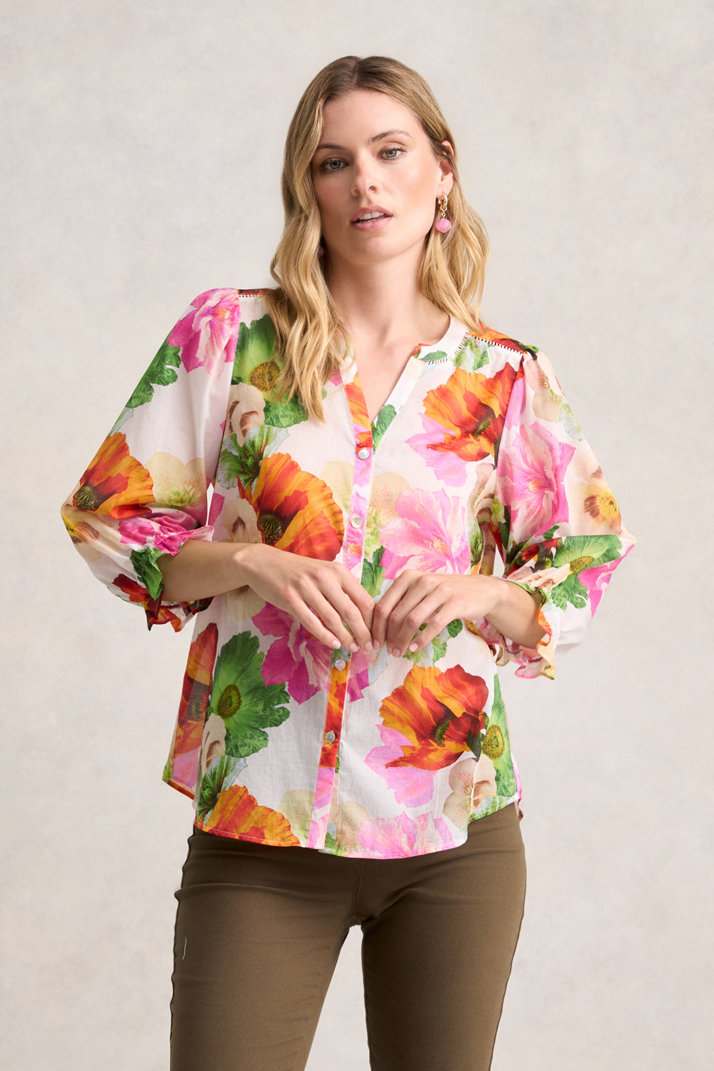 Printed Cotton Shirt - Multi Floral