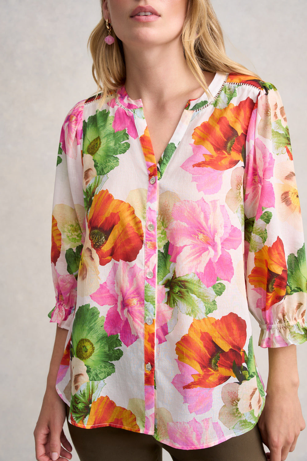 Printed Cotton Shirt - Multi Floral