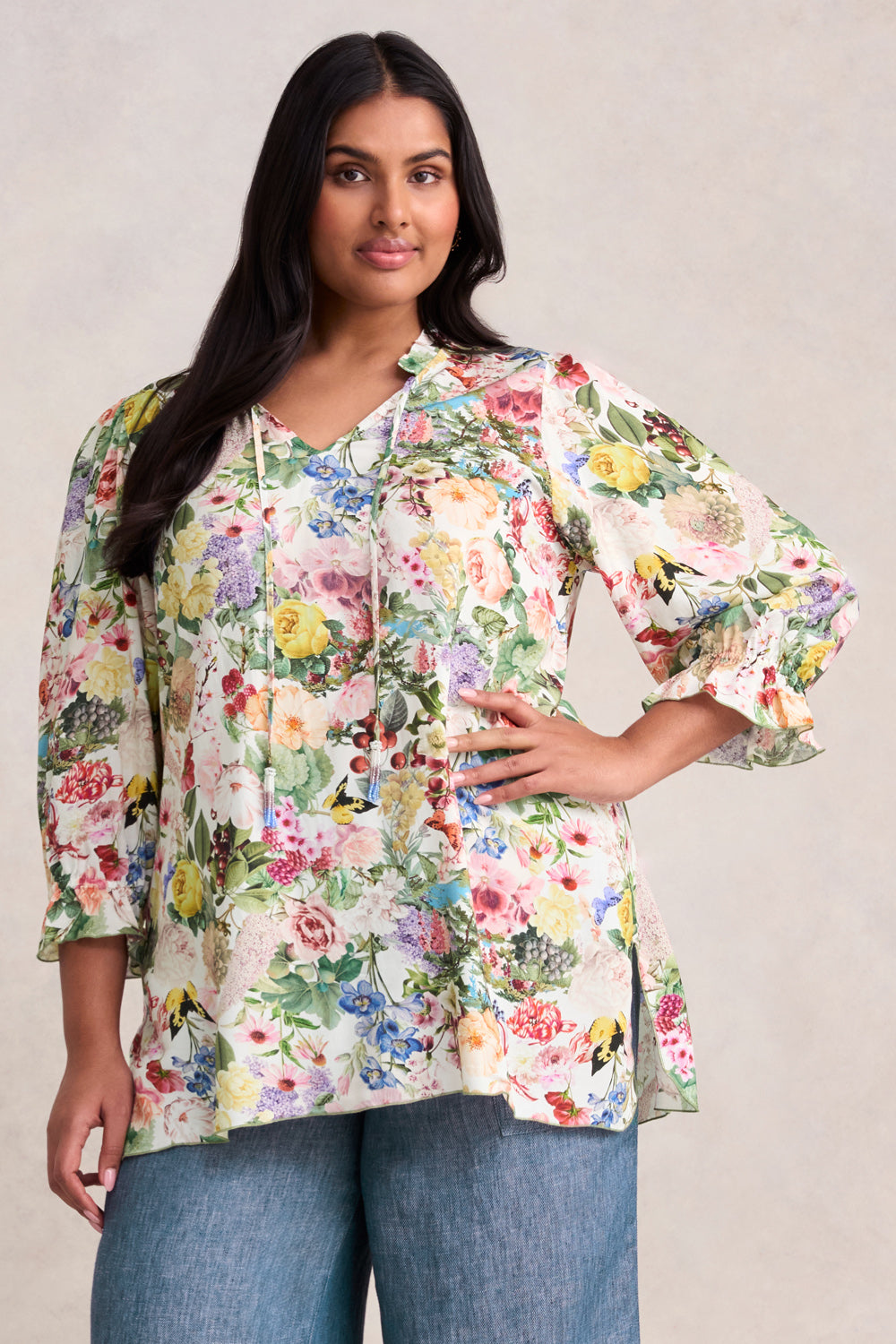 Beaded Tassel Kaftan - Joie Print