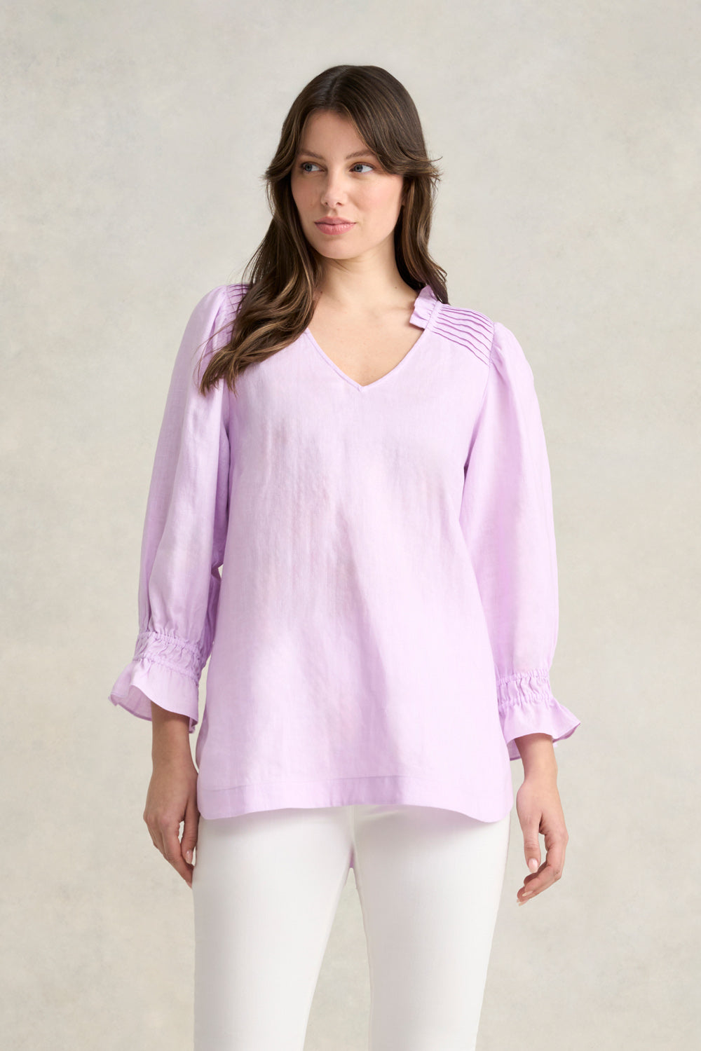 Linen Tunic - Lavender