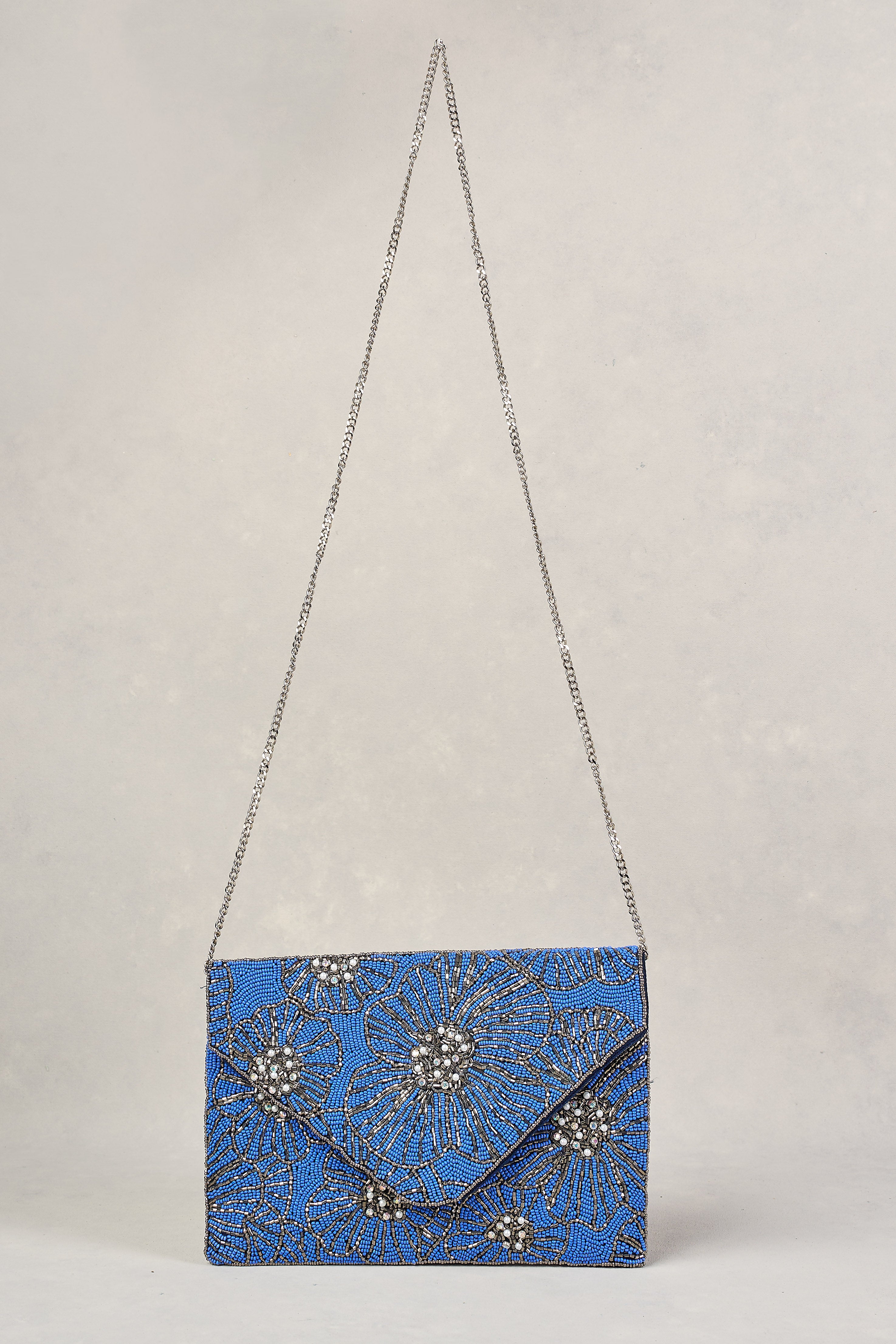 Beaded Floral Clutch - Multi
