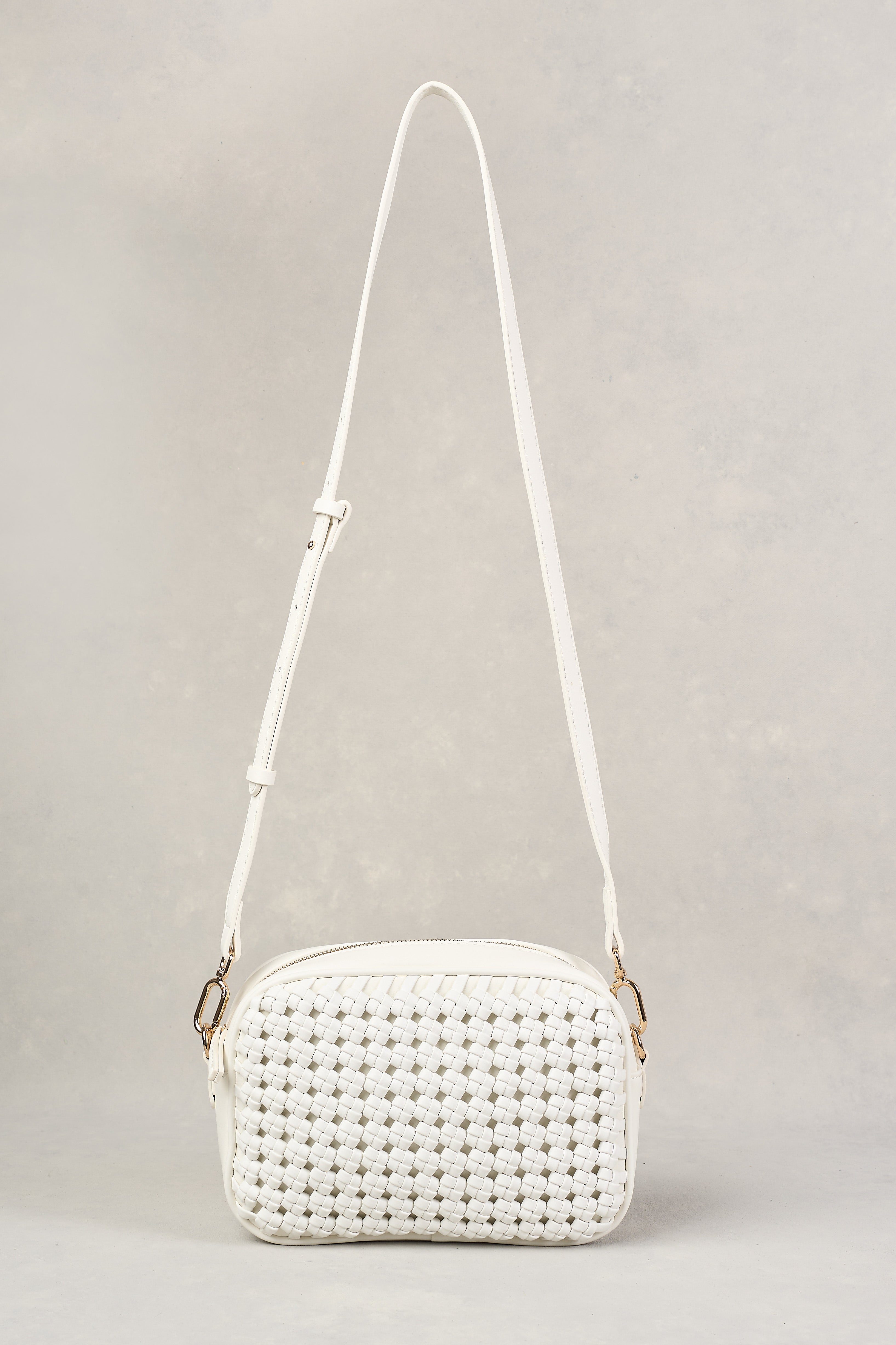 Woven Camera Bag - White