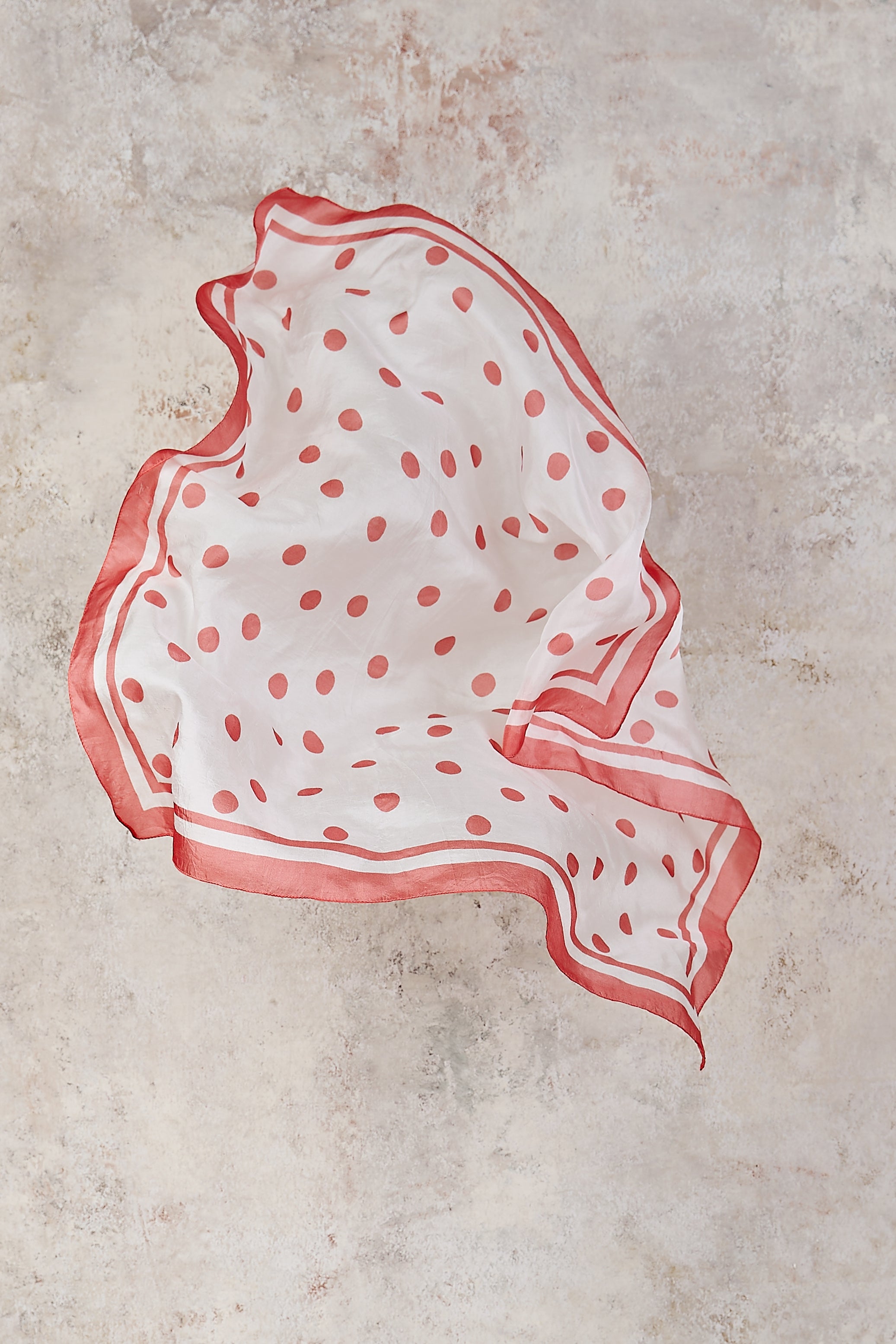 Polka Dot Silk Scarf - Multi