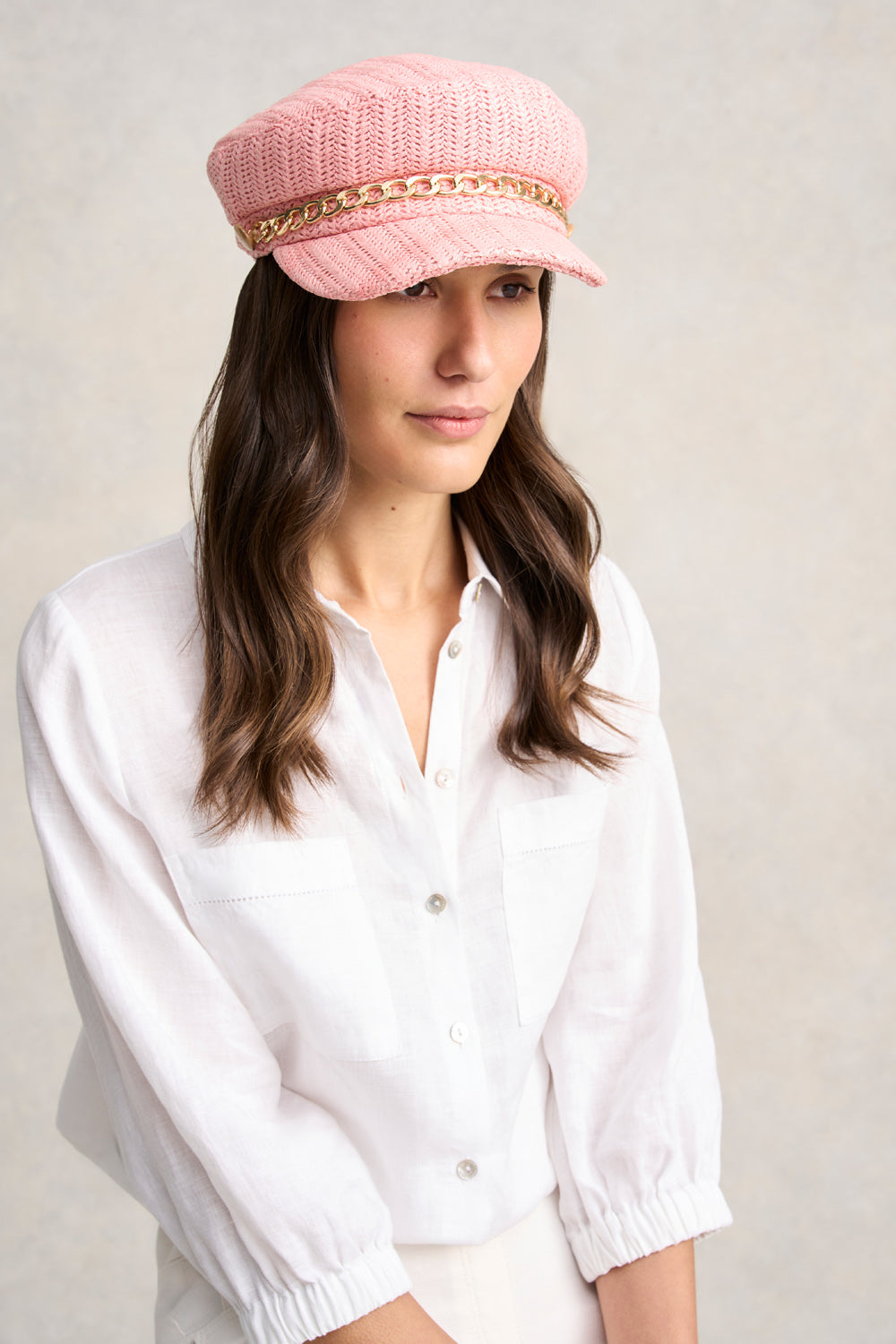 Rosanna Bakerboy Hat - Light Pink