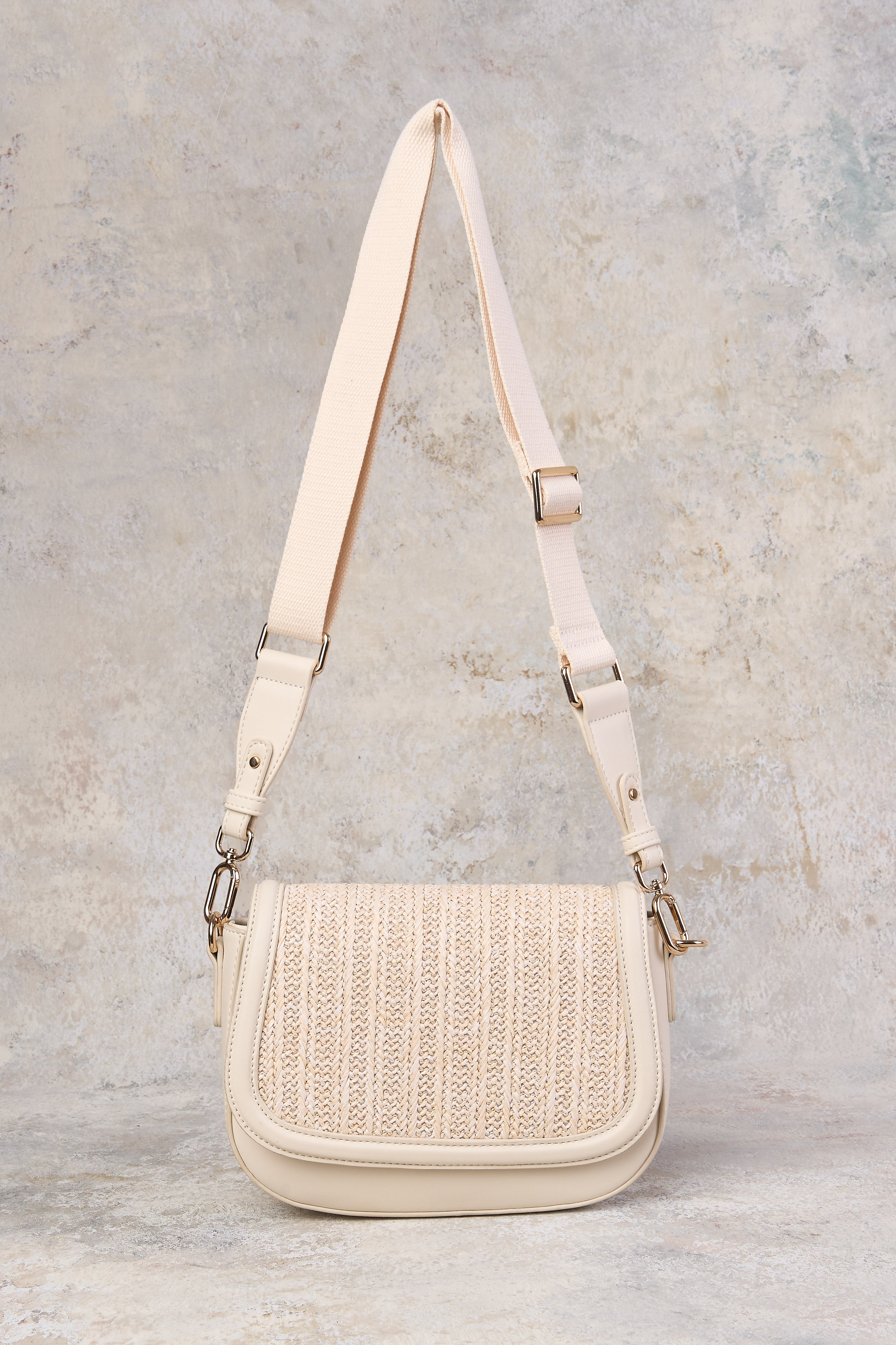Chloe Woven Crossbody Bag - Birch