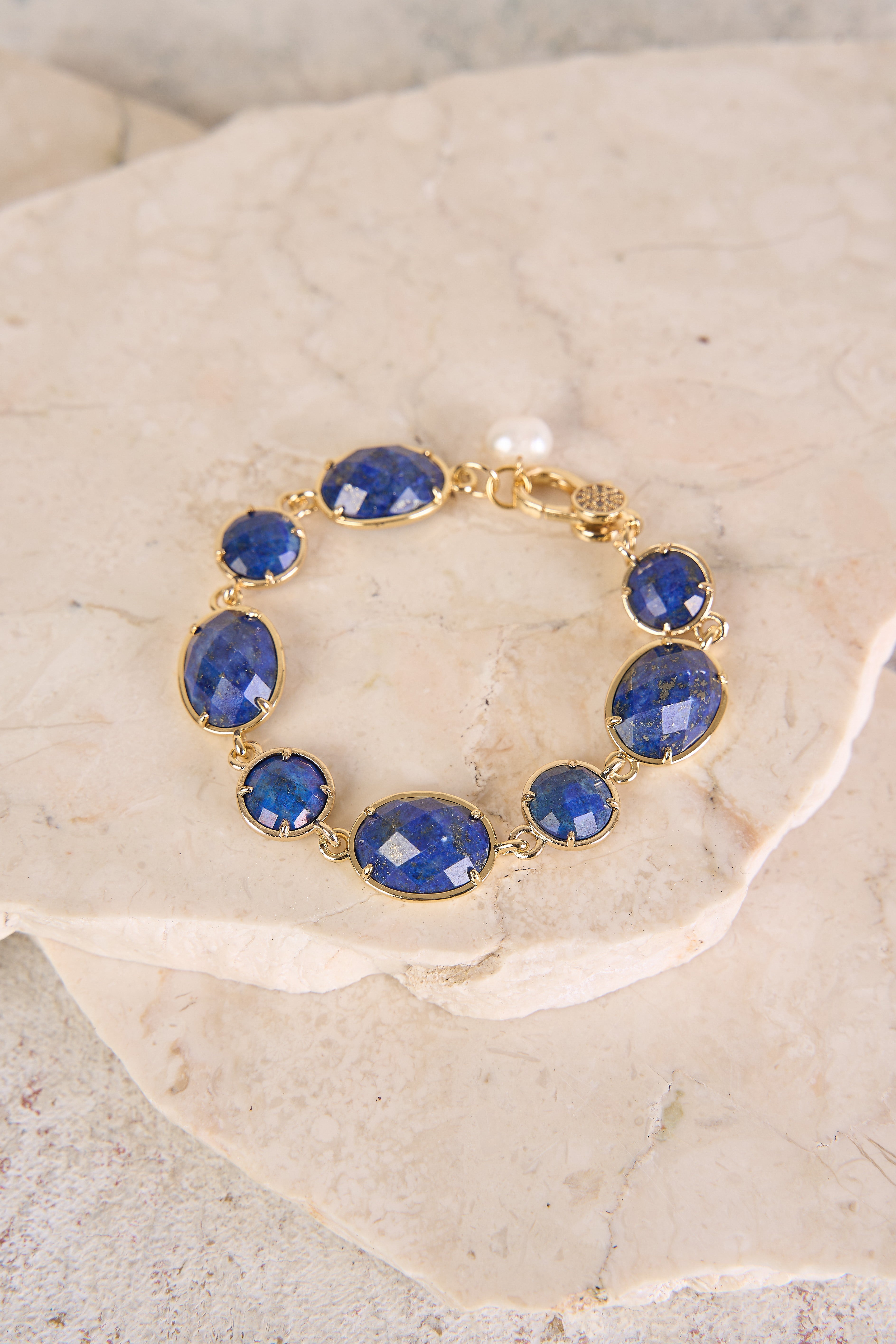 Lapis Lazuli Stone Bracelet - Navy