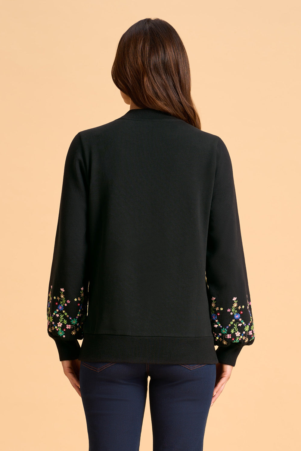 Embellished Cotton Sweater - Black