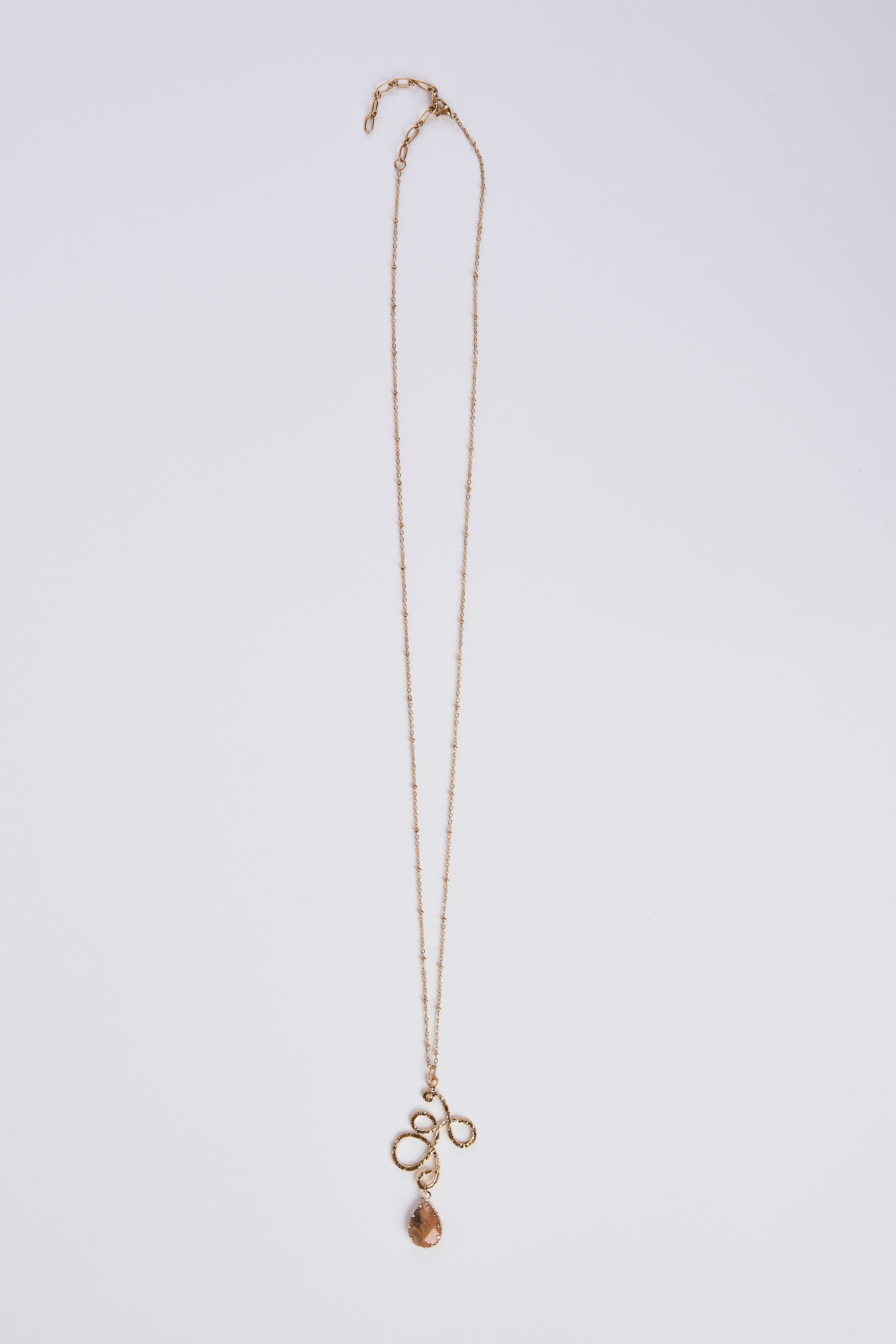 Swirling Pendant Necklace - Gold