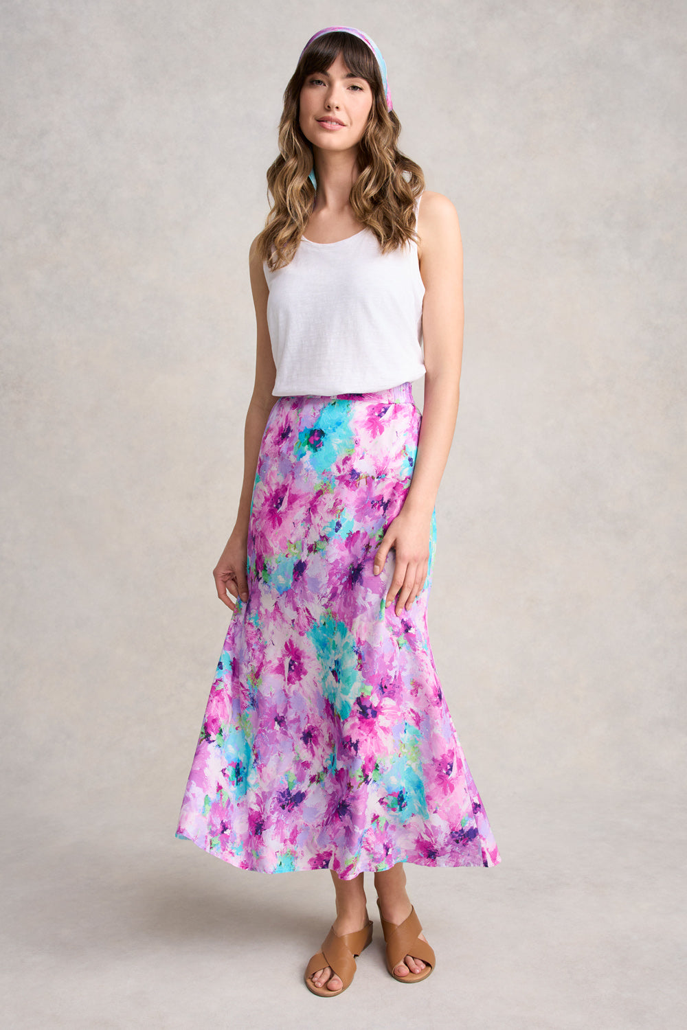 Printed Midi Skirt - Janes Bouquet