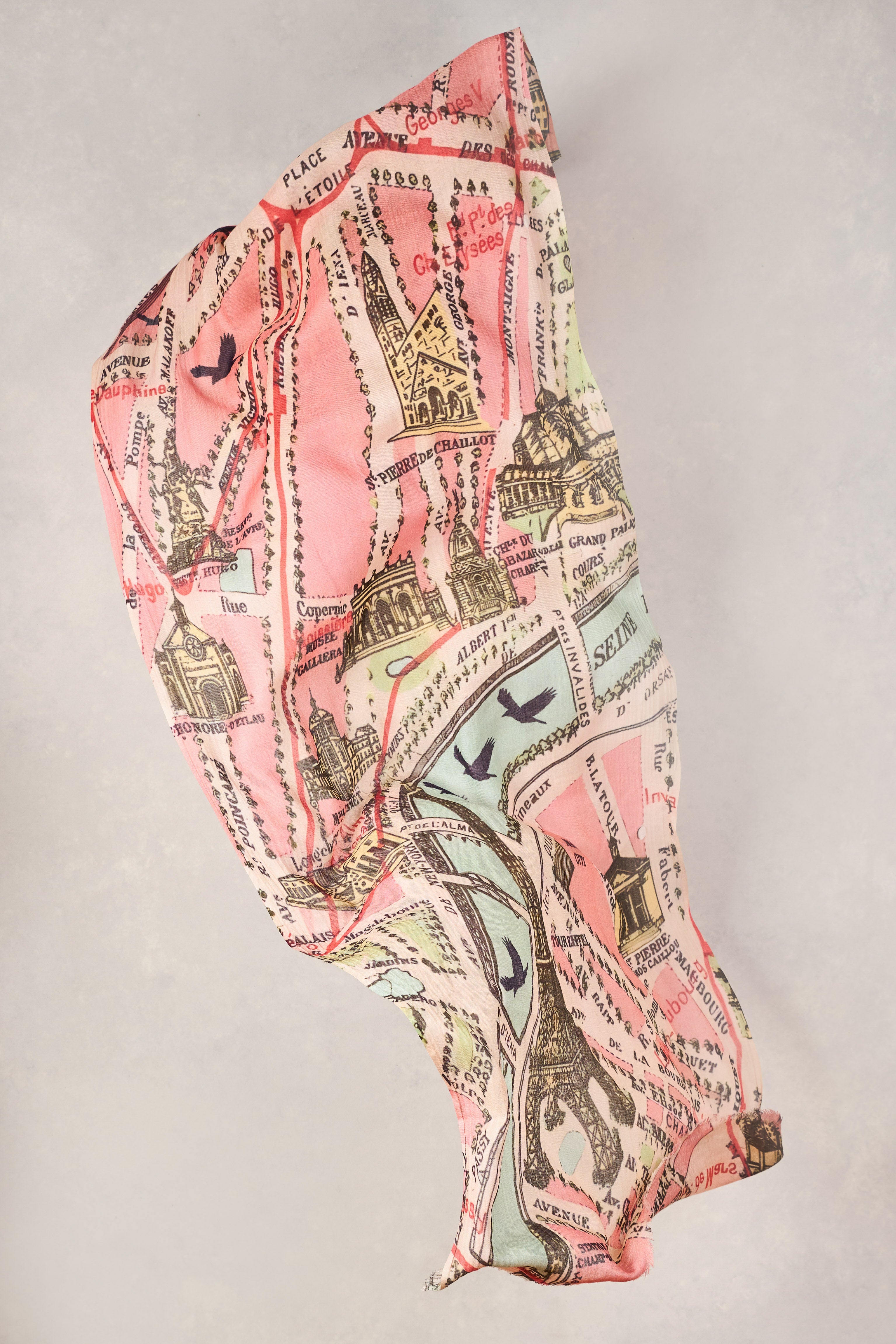 Eiffel Tower Print Scarf - Multi