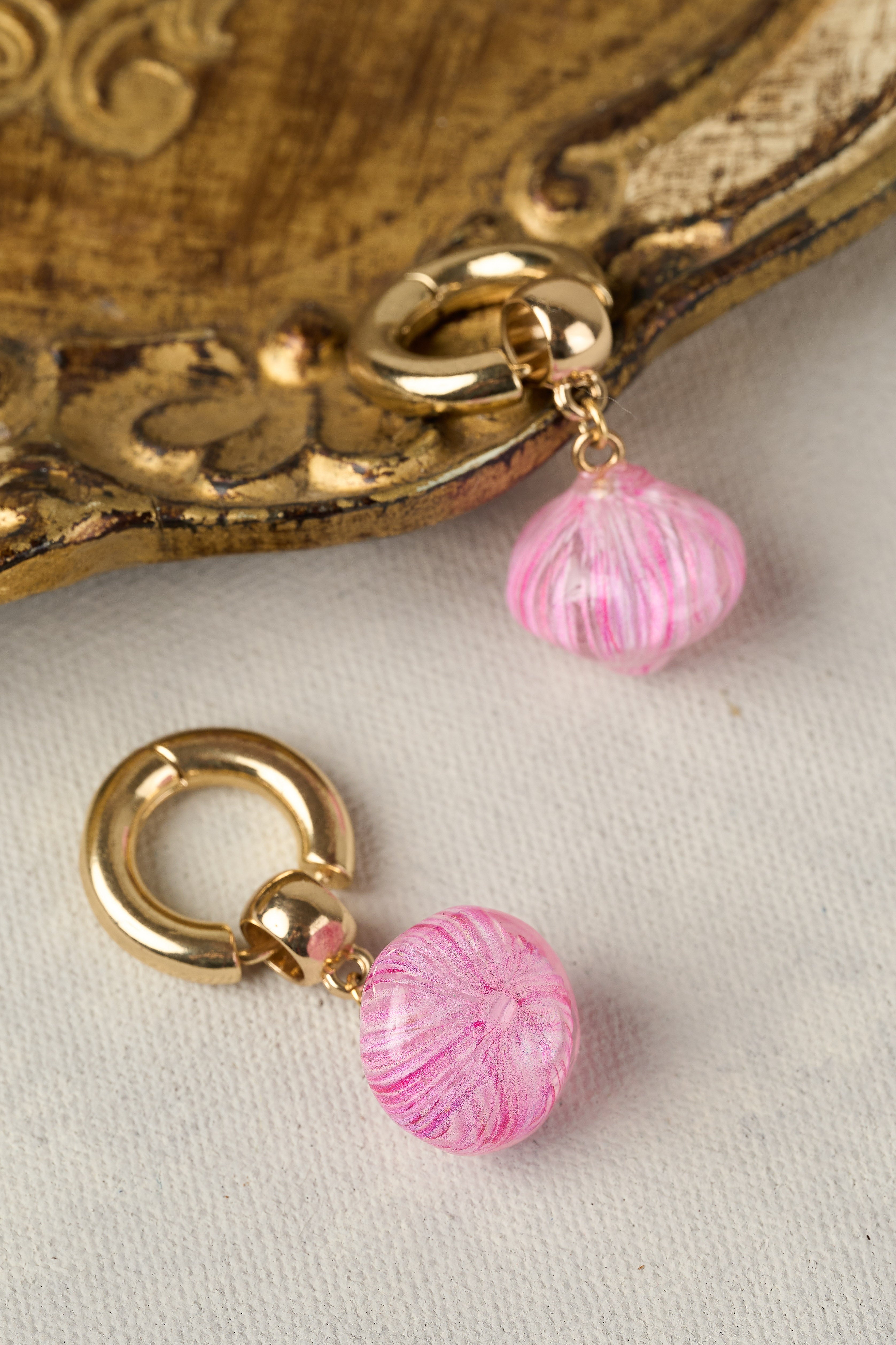 Gold Murano Glass Earrings