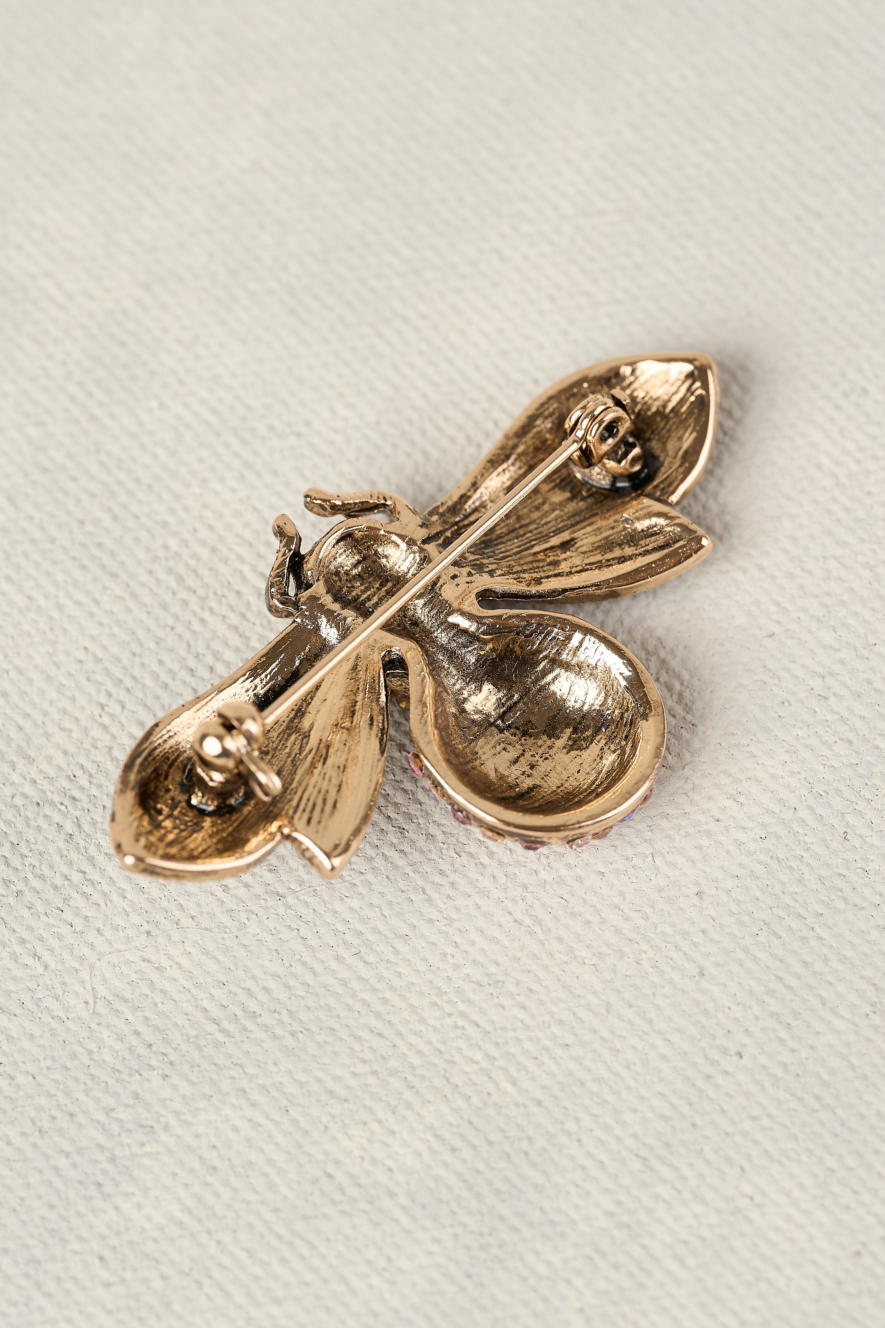 Mauve Bee Brooch - Mauve