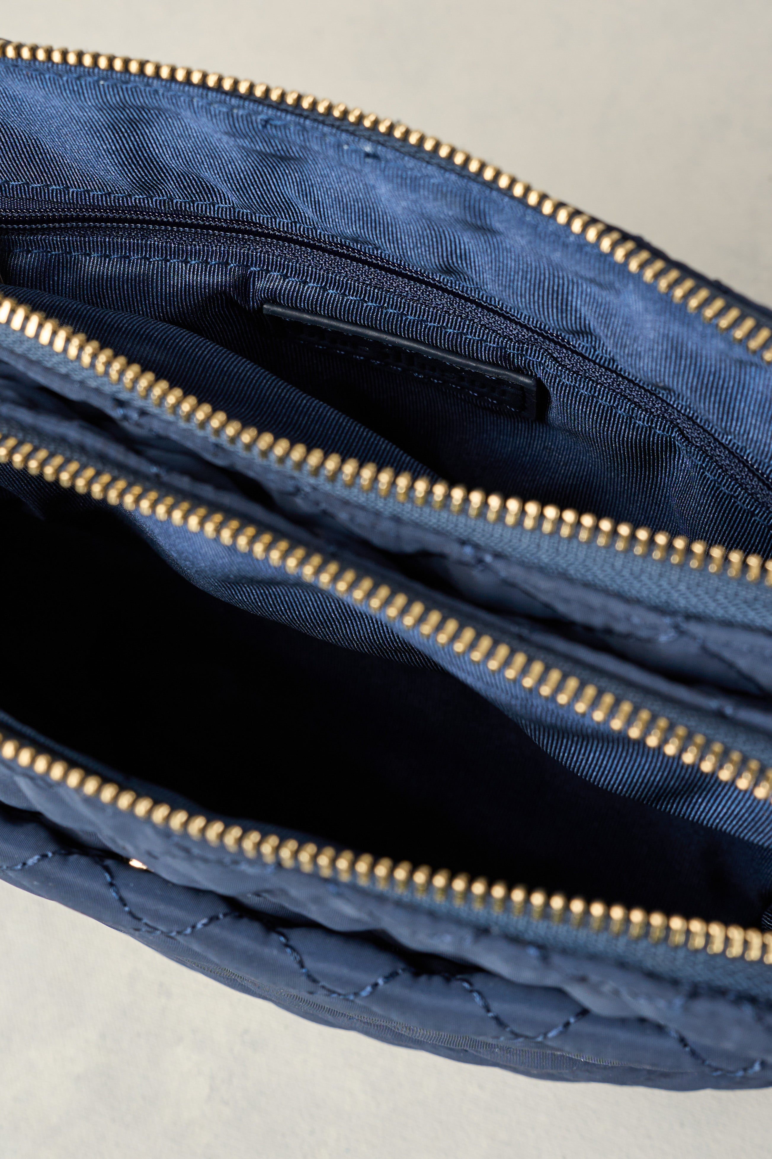 Naomi Quilted Crossbody Bag - Navy