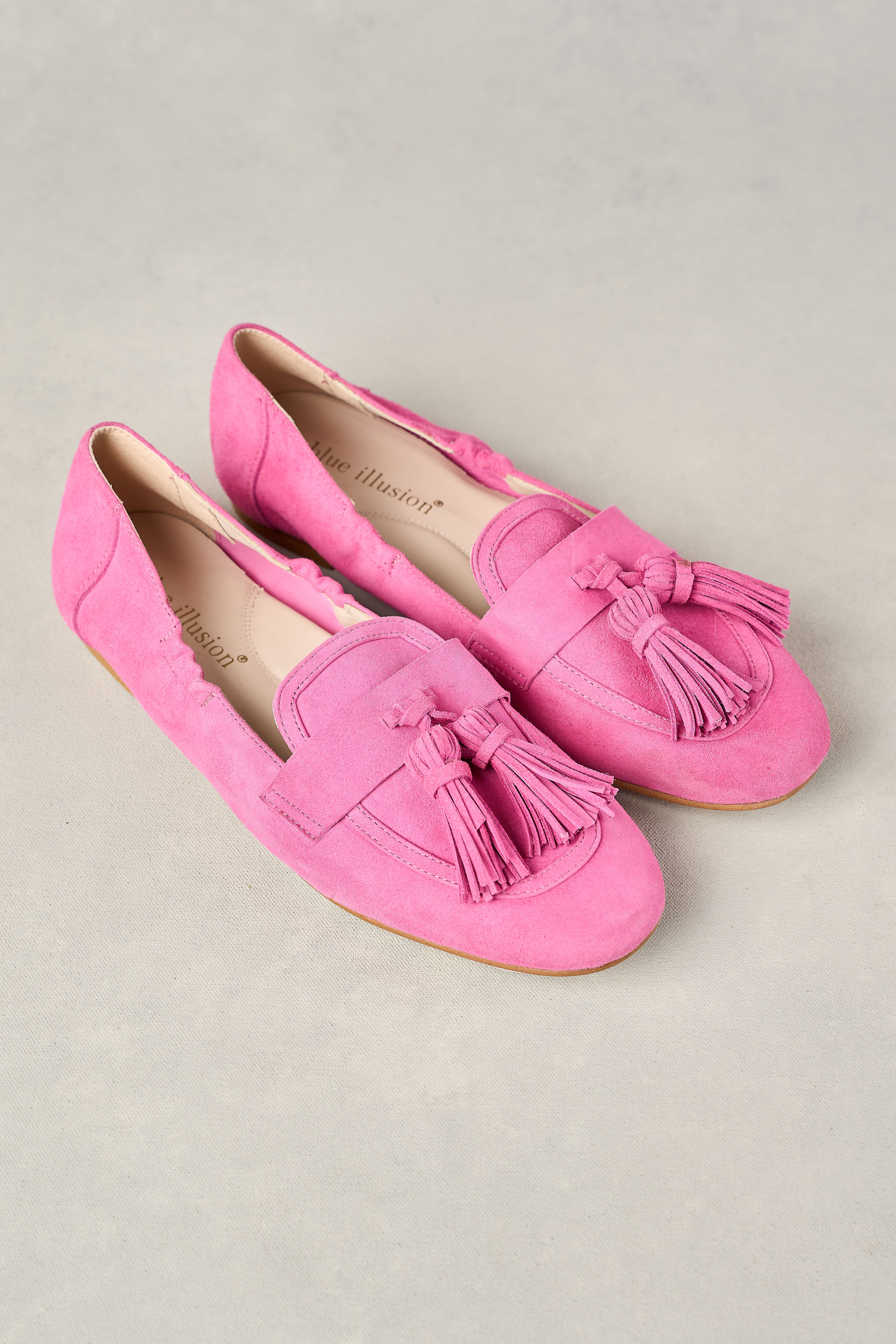 Monet Suede Tassel Loafer - Vivid Pink