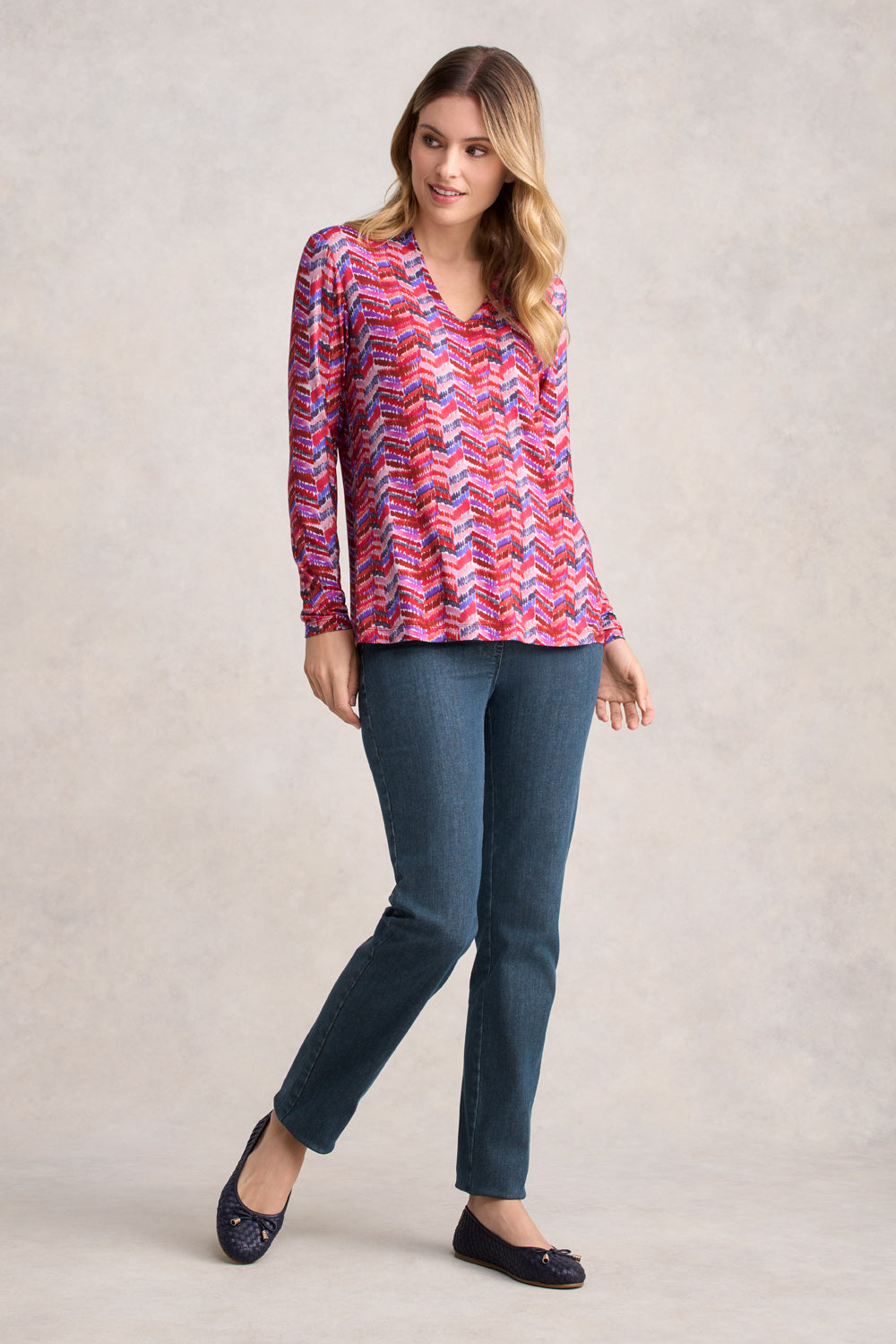 Printed Swing Top - Zig Zag Print