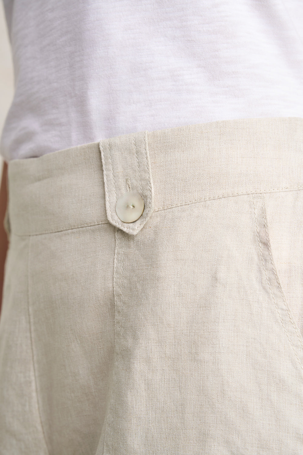Linen Culotte - Natural Cross Dye