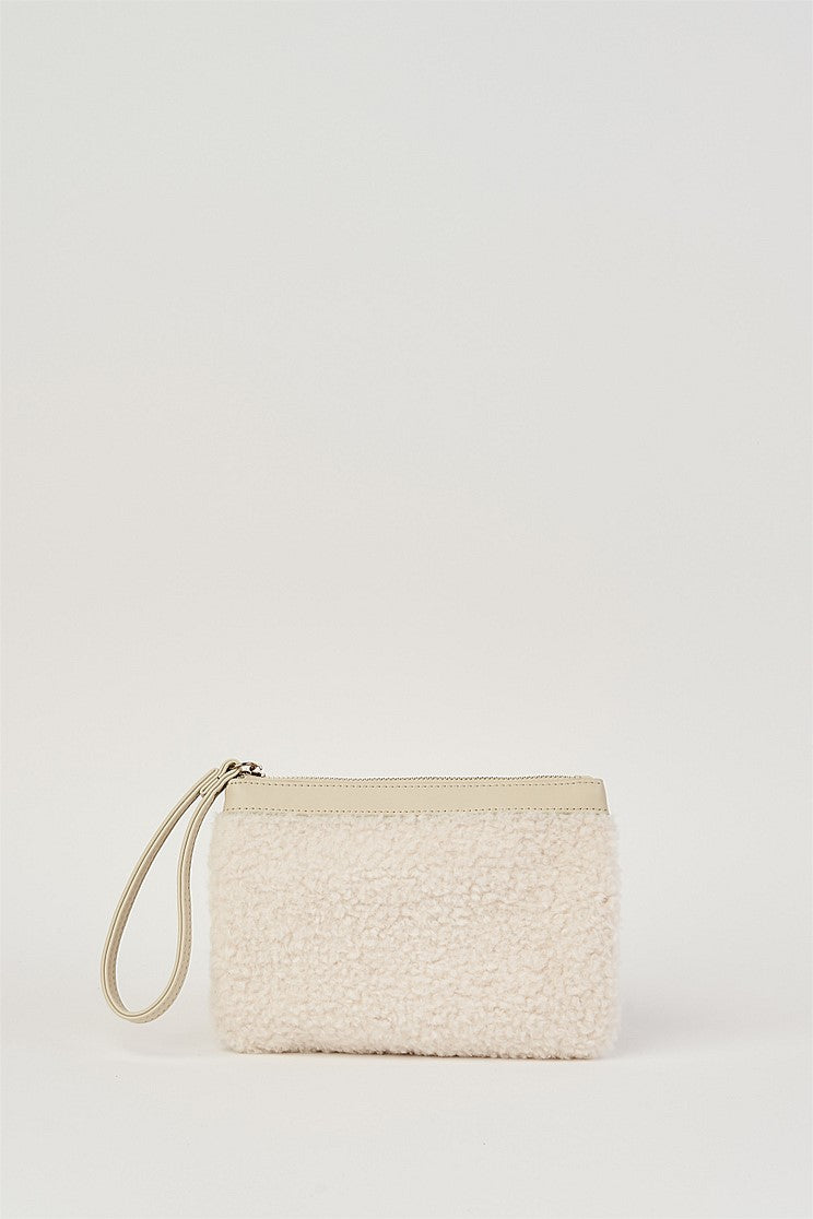 Faux Shearling Pouch
