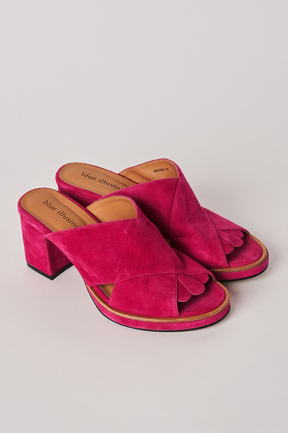 Devan Suede Heel - Rose