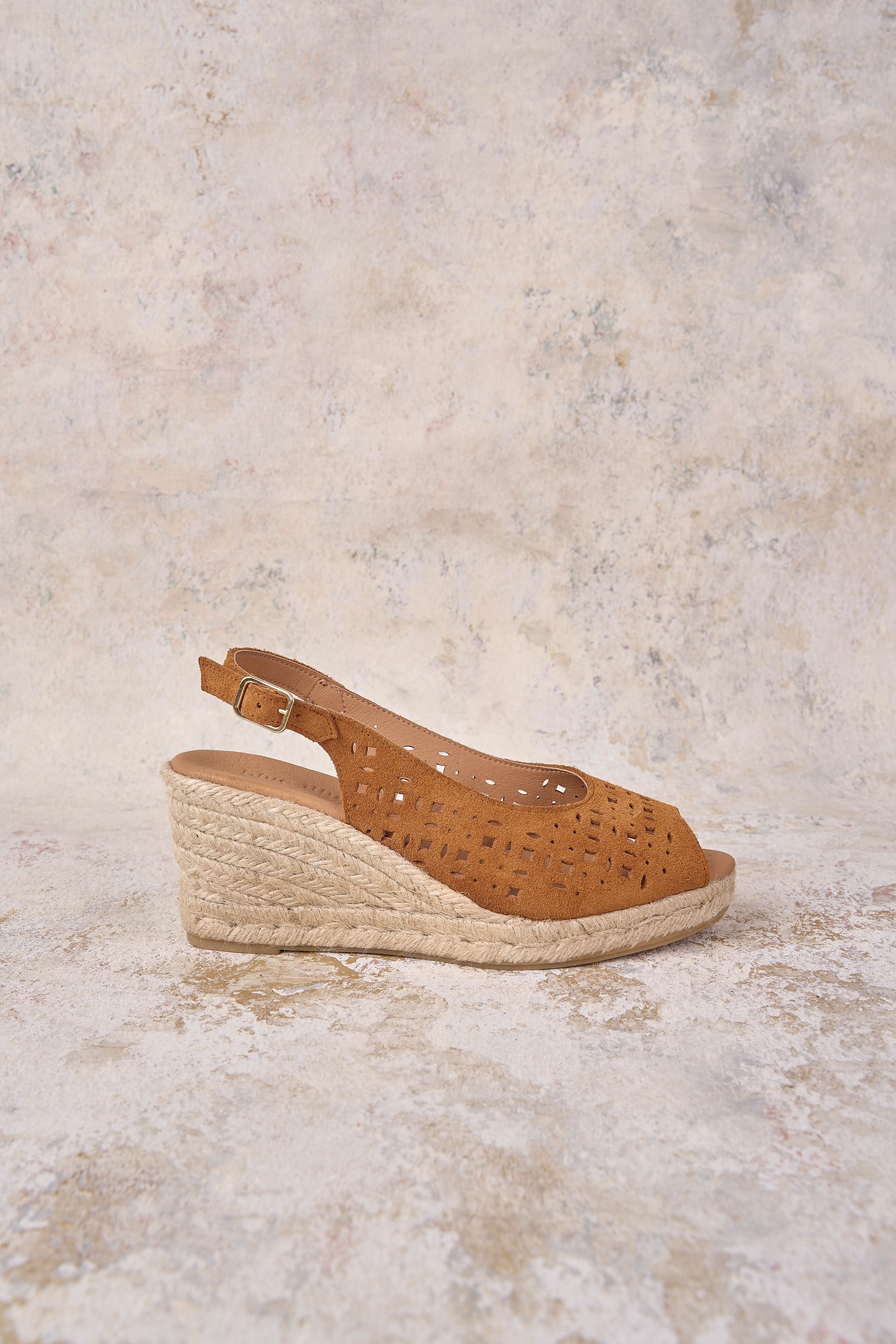 Tamara Cutout Espadrille - Tan