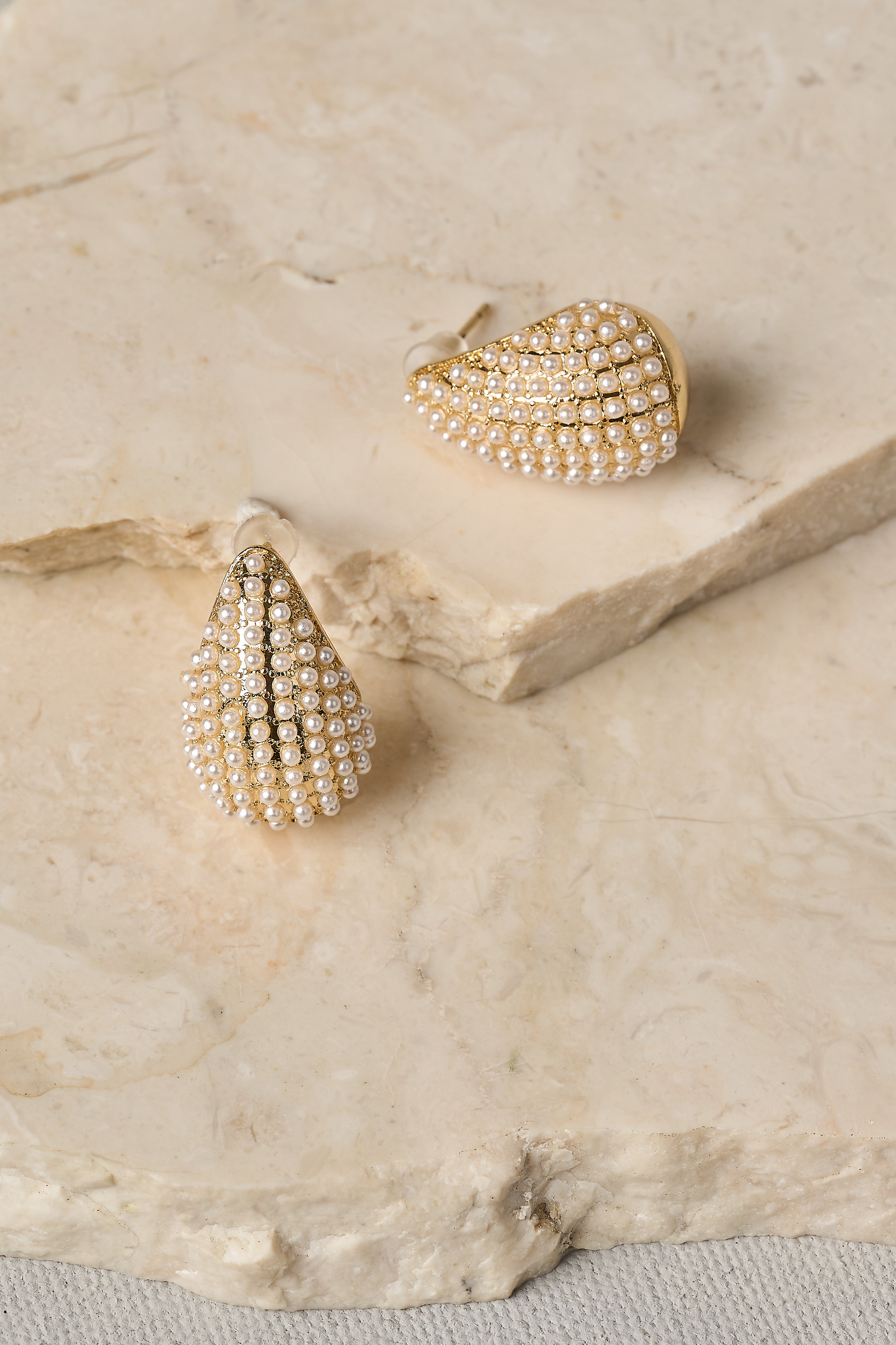 Tear Drop Earrings - Gold