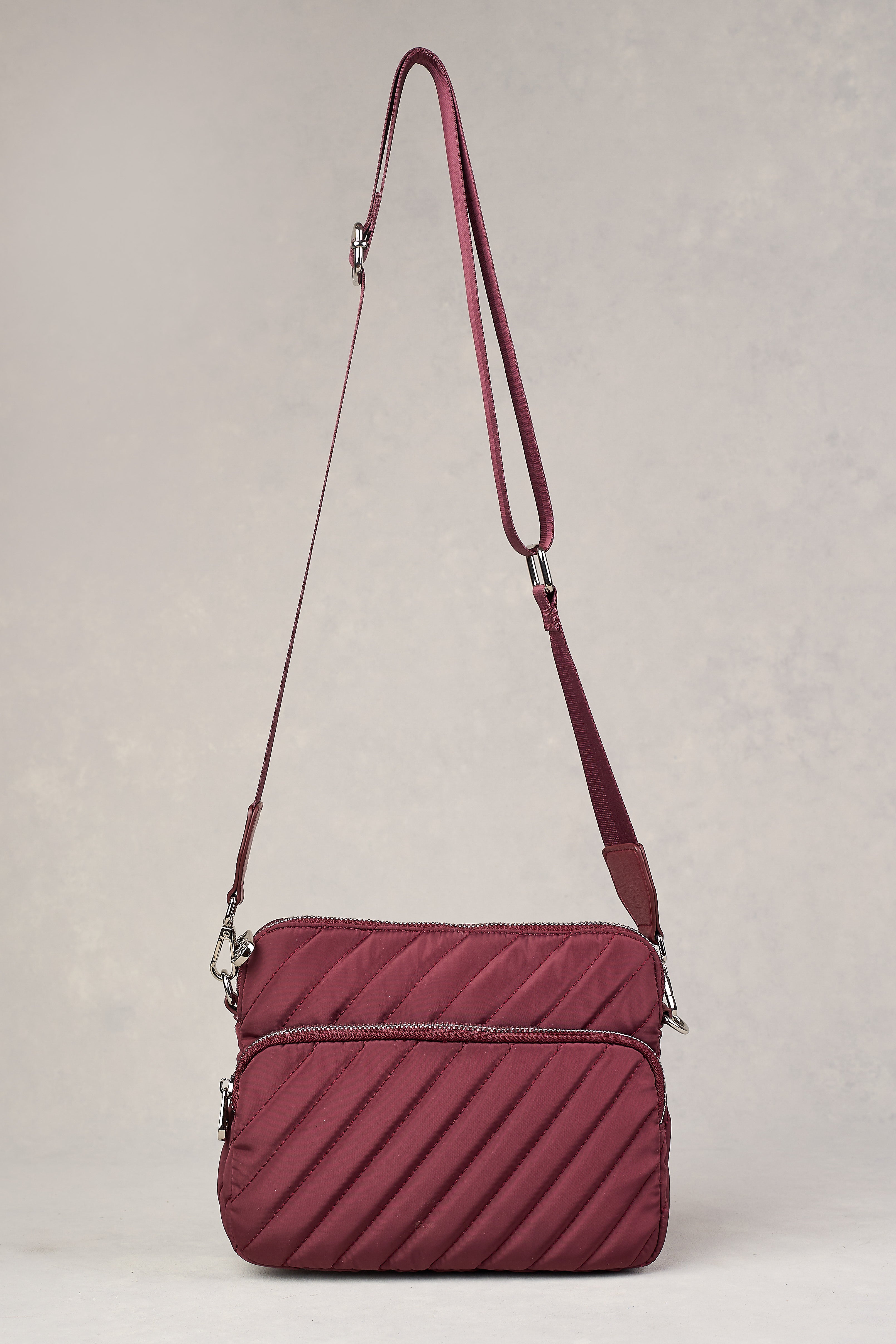 Manon Quilted Crossbody Bag - Merlot