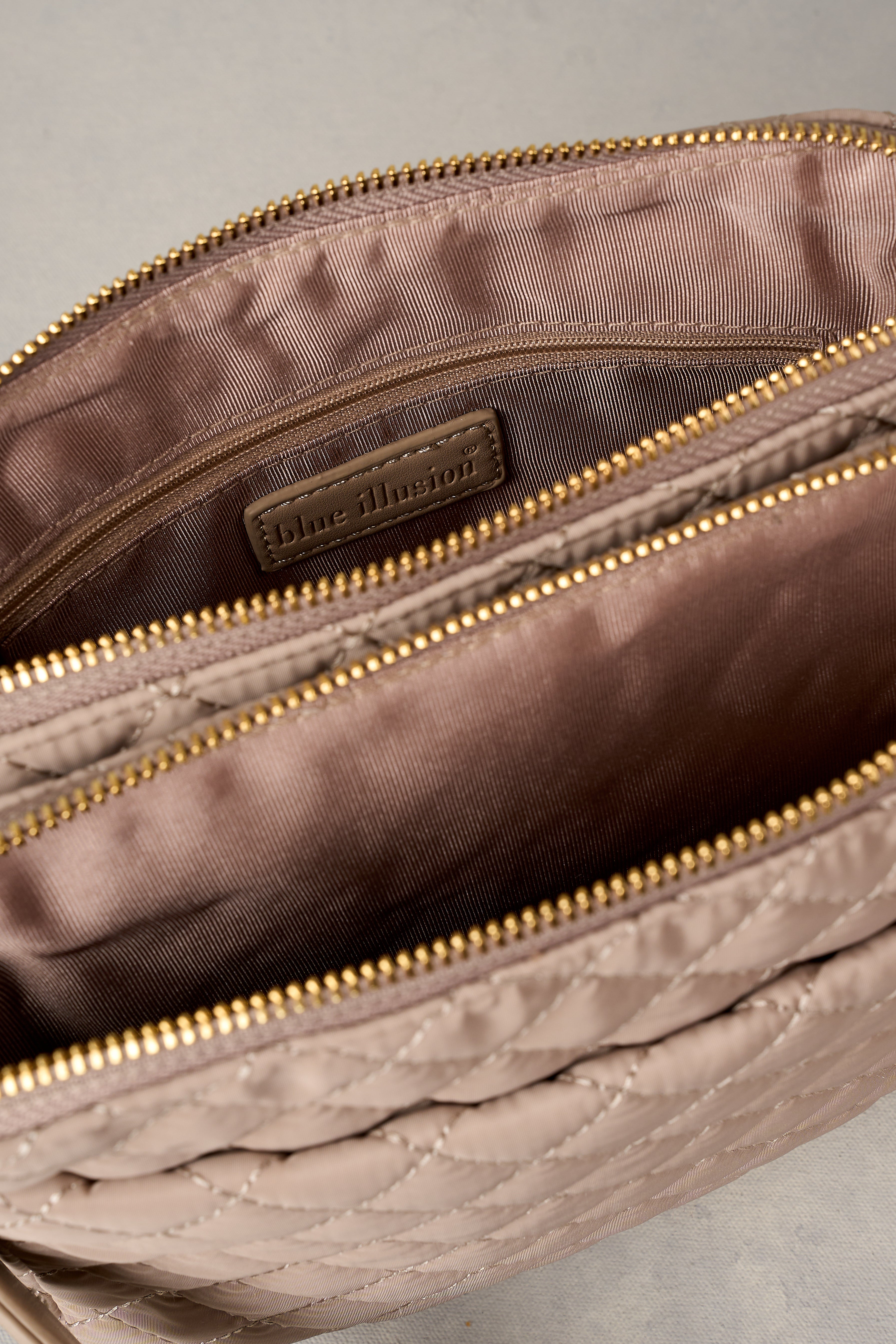 Naomi Quilted Crossbody Bag - Sand