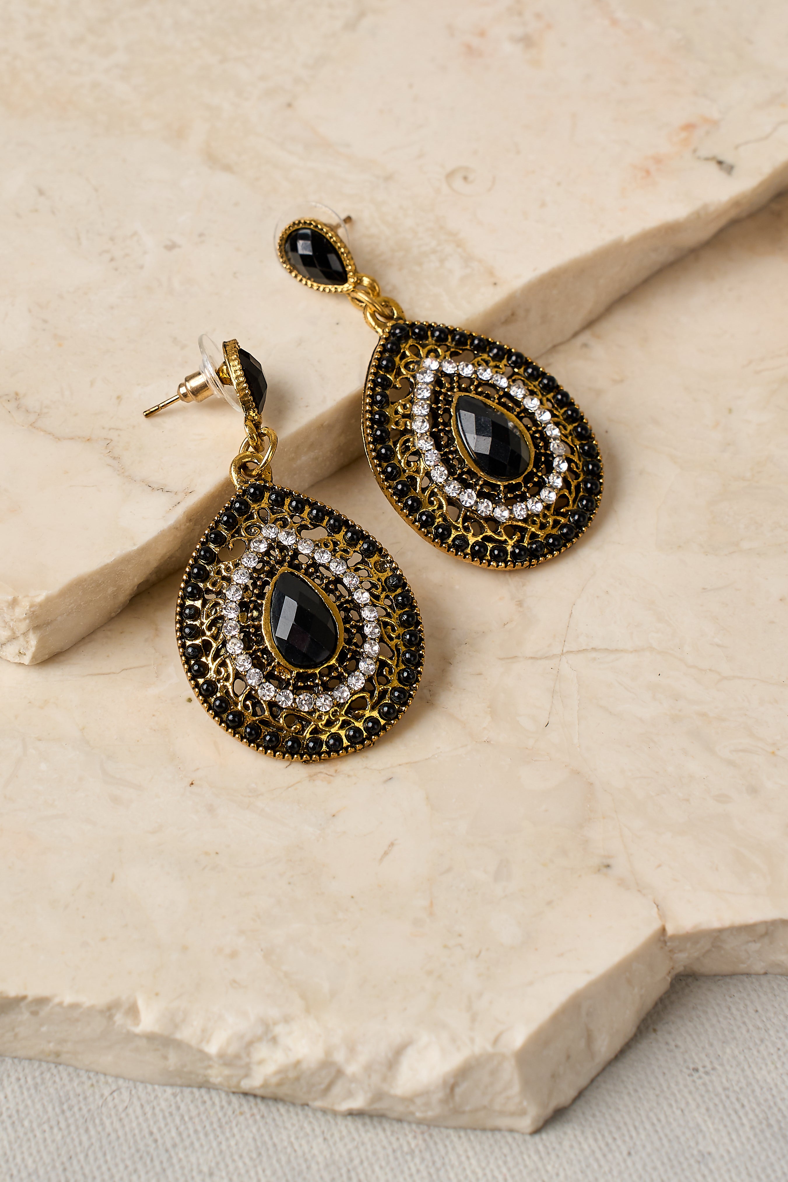 Black Halo Earrings