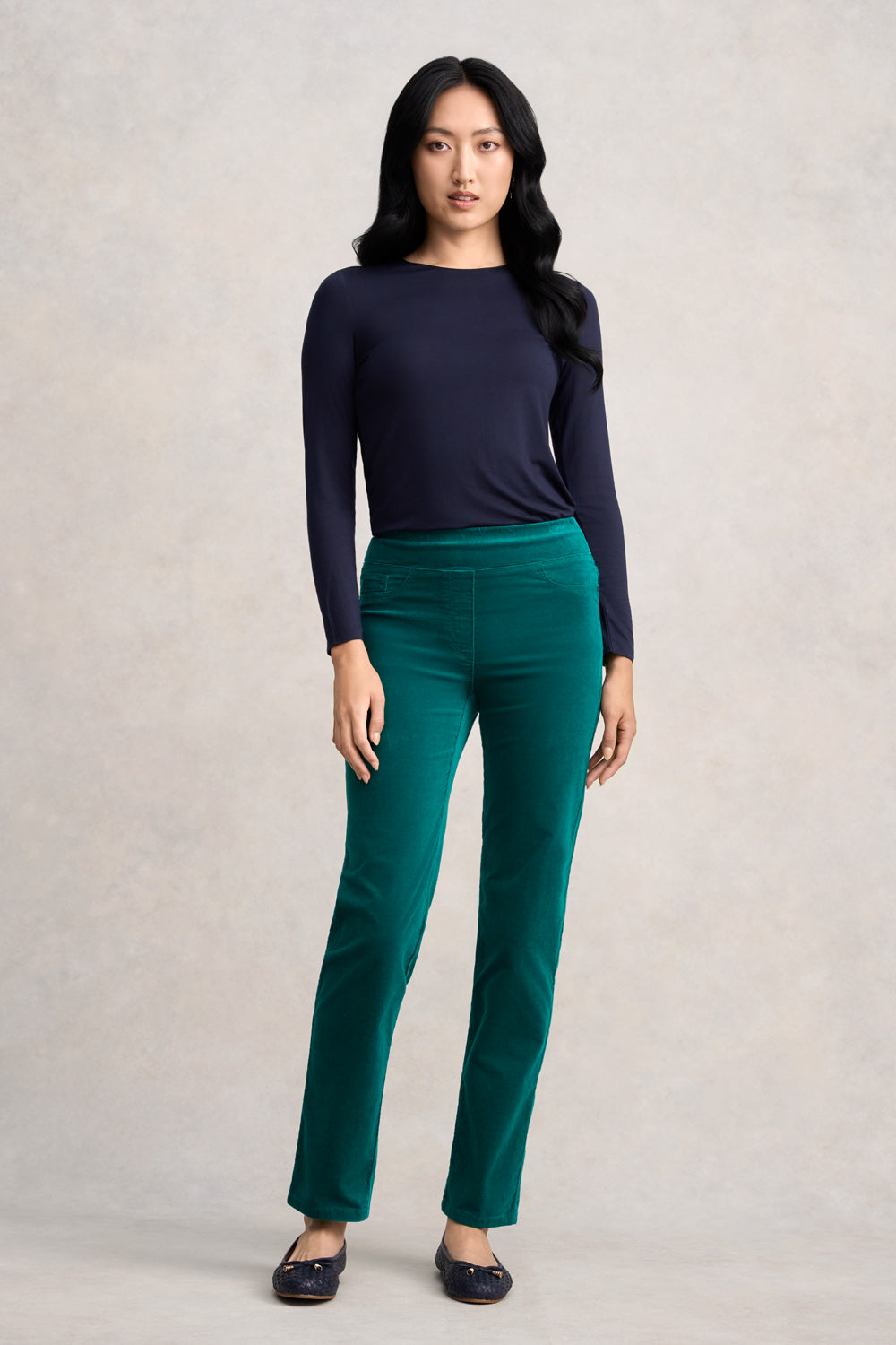 Bengajean® Velvet Straight Leg - Dark Jade
